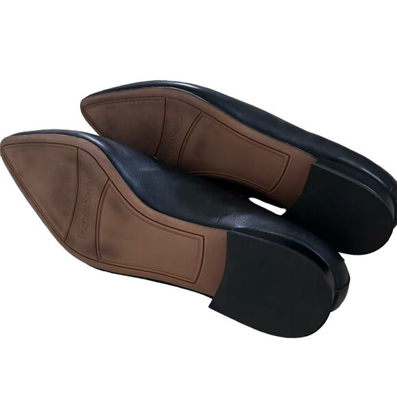 Franco Sarto Black Studio Loafers Pointed Toe Womens 8.5 Classic Neutral Office - Picture 3 of 10